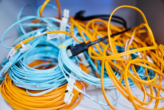 社内 lan 配線　配線の画像